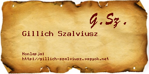 Gillich Szalviusz névjegykártya